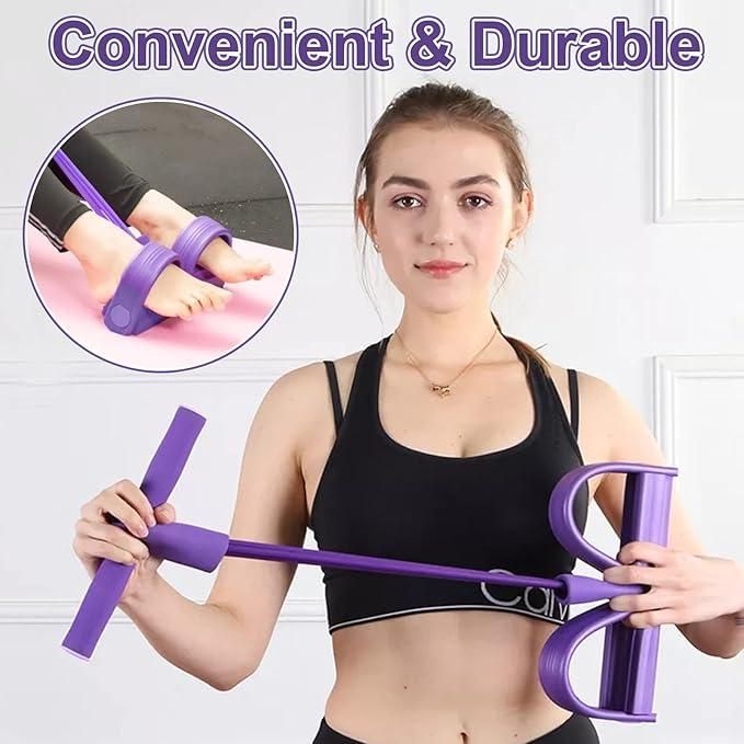 PowerStretch Pedal Resistance Band - Portable Yoga, Home & Gym Workout Tool