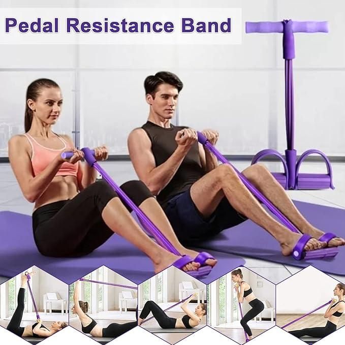 PowerStretch Pedal Resistance Band - Portable Yoga, Home & Gym Workout Tool