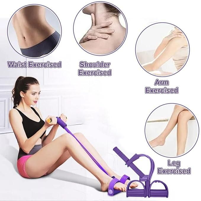 PowerStretch Pedal Resistance Band - Portable Yoga, Home & Gym Workout Tool