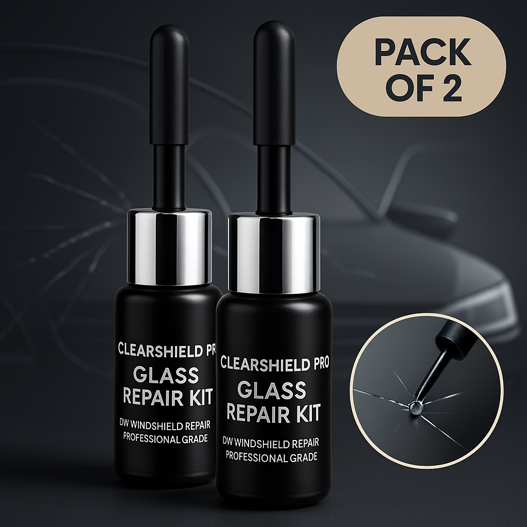 ClearShield Pro Glass Repair Kit (Pack of 2) – Easy DIY Windshield Crack Fix