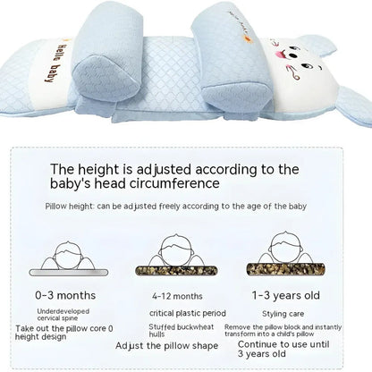 CloudSoft Head Shaping Pillow - Flat Head Prevention Cushion for Newborns & Infants