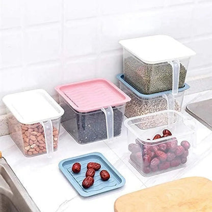 Unbreakable Kitchen Storage Boxes (Set of 6) - 1000ml Fridge Containers