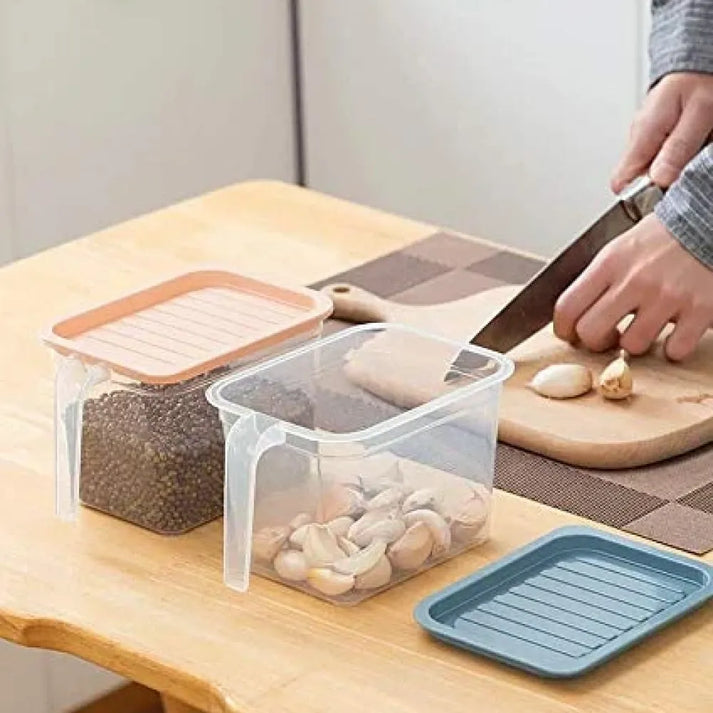 Unbreakable Kitchen Storage Boxes (Set of 6) - 1000ml Fridge Containers