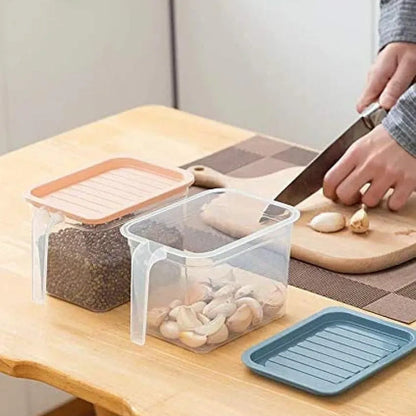 Unbreakable Kitchen Storage Boxes (Set of 6) - 1000ml Fridge Containers