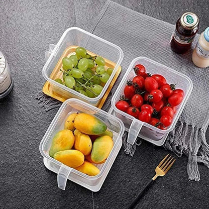 Unbreakable Kitchen Storage Boxes (Set of 6) - 1000ml Fridge Containers